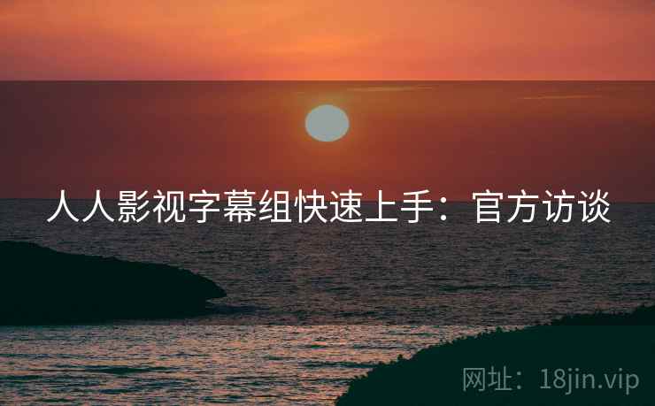 人人影视字幕组快速上手：官方访谈